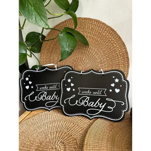 Chalkboard Sign “Weeks Until Baby” (2)